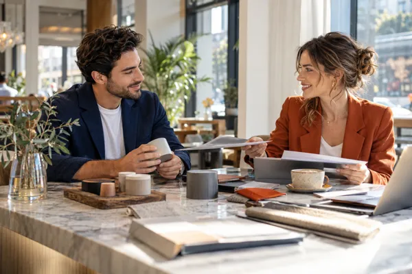 Marketing de afiliados — escena ilustrativa